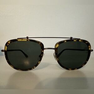 Krewe Breton Matte Brindle Gunmetal Polarized Sunglasses